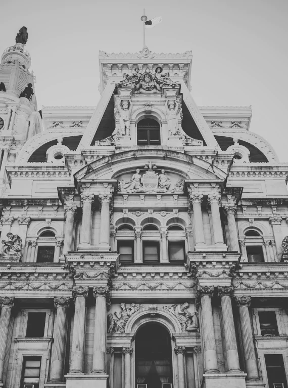 Ghost tour route through Philadelphia's Old City after dark
