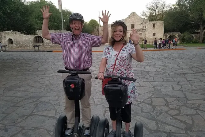 Segway ghost tour rolling through downtown San Antonio