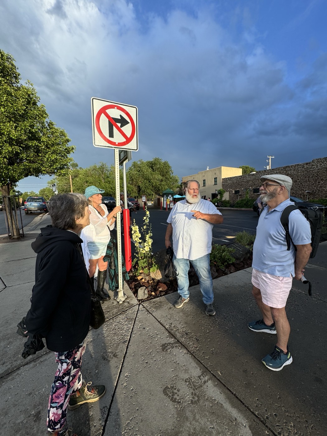 Questions fly at a Southside crossroads, where stone storefronts recall Flagstaff's railroad days.