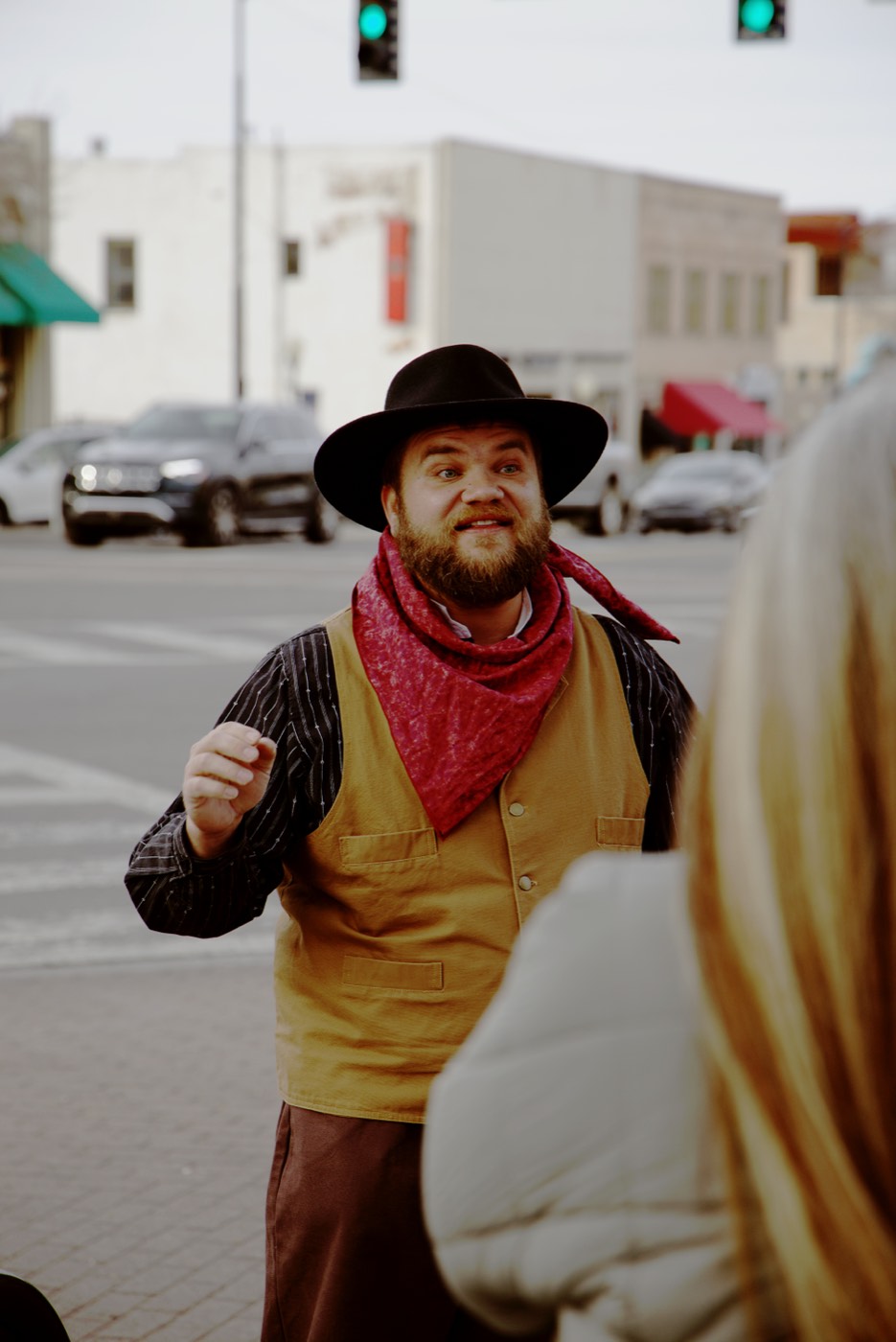 A costumed guide from Freaky Foot Tours brings Prescott's dark past to life at Courthouse Plaza, where 11 legal hangings took place between 1875 and 1925.