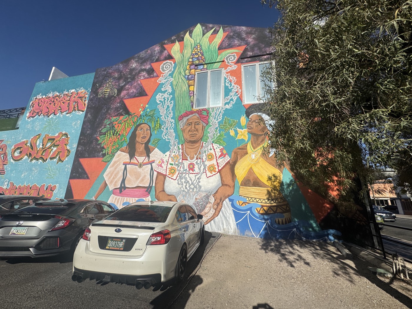 The Las Tres Hermanas mural in downtown Tucson